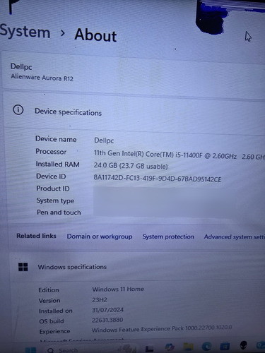 Alienware Aurora R12 Nvidia Rtx 3080 I5 1tb (Usado)