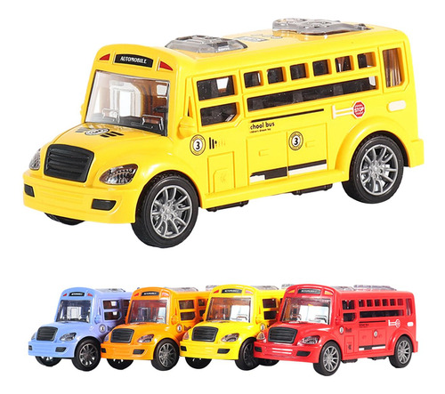 2 X 6x Modelo De Autobús Escolar Juguete Para 2 Piezas