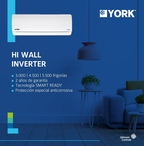 Imagen 3 de 3 de Aire Acondicionado York Inverter De 6000 Frig Frio Calor