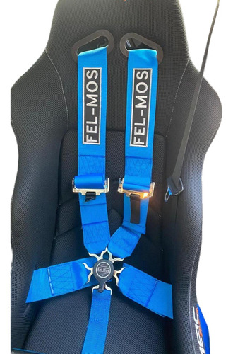 Cinturón De Competición Azul De 5 Puntas Fel-mos 