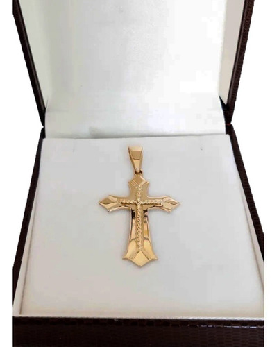 Imagem 5 de 5 de Pingente Cruz Tulipa 7 Gramas Ouro 18k