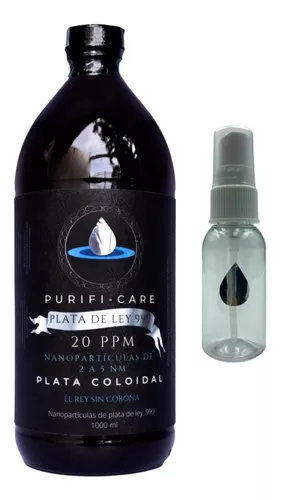 Plata Coloidal Premium Purifi-Care 20 ppm 1 Litro