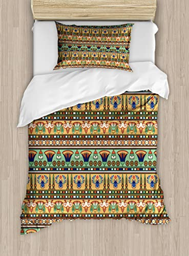 Ambesonne Egyptian Print Duvet Cover Sets, Motivos Ptjpb