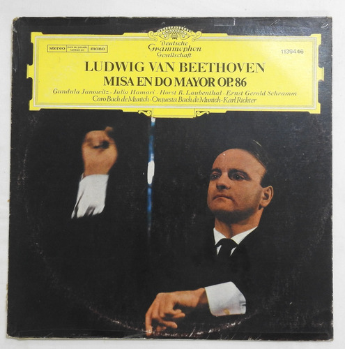 Beethoven Misa En Do Mayor Op. 86 Karl Richter Vinilo (vg+)