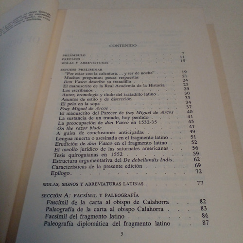 Vasco De Quiroga De Debellandis Indis - René Acuña (Usado)