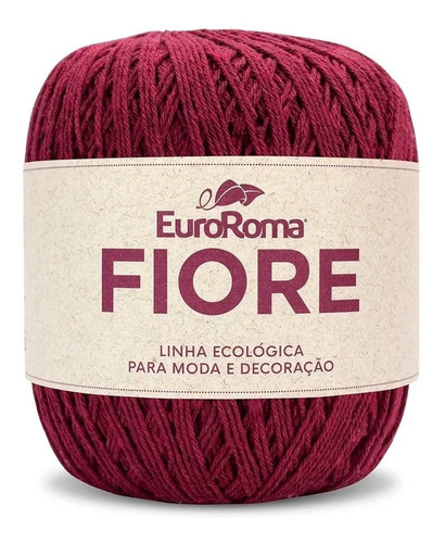 Linha Barbante Fiore 8/4 Euroroma 500m Cores Tricô Crochê Cor Bordô - 1050