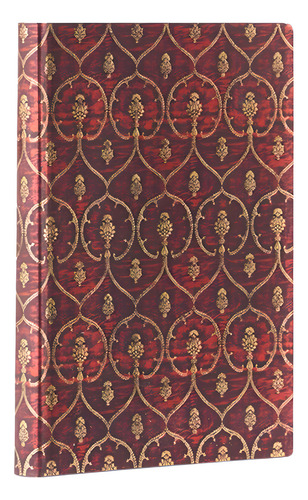 Caderno Paperblanks Red Velvet Midi Pautado Flexível 176 Pág Cor Colorido