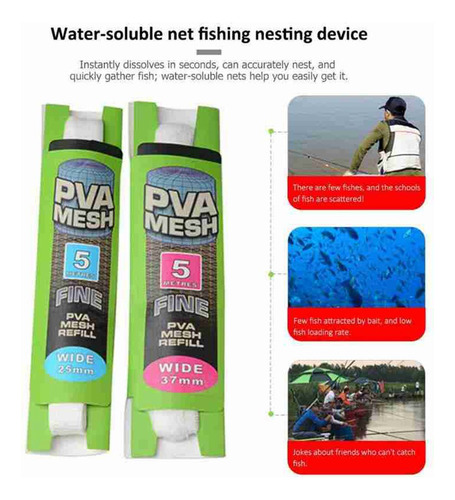 Bait Wrap Bag Saco Solúvel Em Água Pva Lure Mesh Tackle