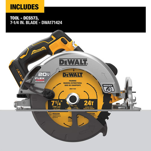 Sierra Circular Dewalt Dcs573b De 20 V Como Máx.* 7-1/4 PuLG