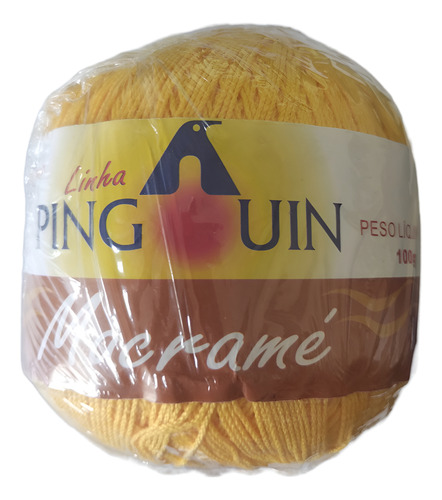 1 Kilo Macramé Pingouin De Algodón 100% Ovillo De 100g Amarillo