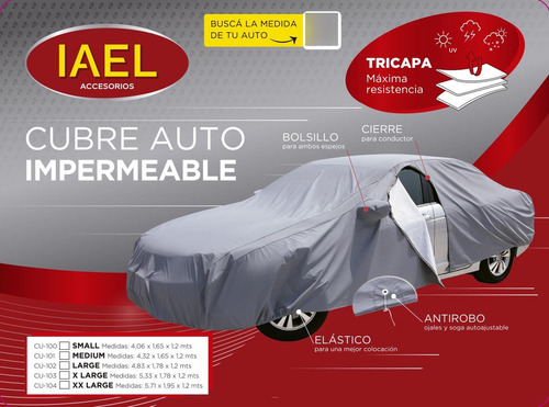 Funda Cubre Auto Impermeable Tricapa L Ford Ecosport 03/19