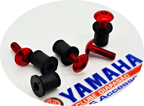 Parafuso Bolha Xt660 Ténéré250 Alumínio Vermelho Xt 660