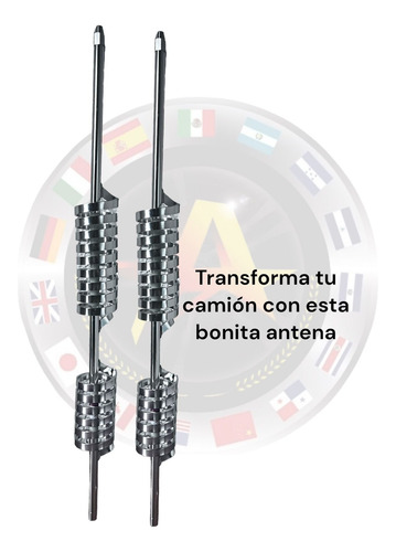 Antena De Espiral Para Camion Doble Bobina 1m-70cm