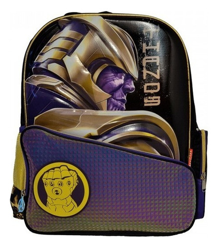 Mochila Primaria Escolar Marvel Ruz Thanos Color °p Thanos Perfil