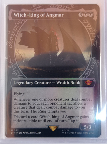 Carta Magic Witch-king Of Angmar (foil) [middle Earth] Mtg