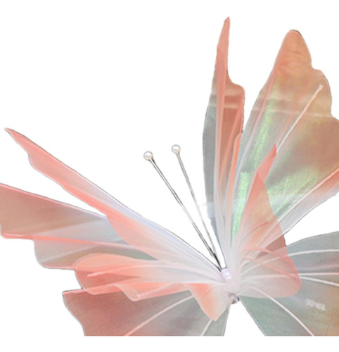 2 Uds Decoración De Mariposas Artificiales Mariposa Rosa