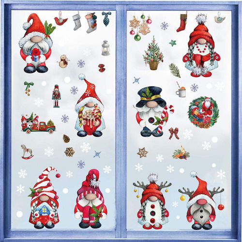 * 9 Pegatinas Navideñas For Ventana, Decoración Mural De .