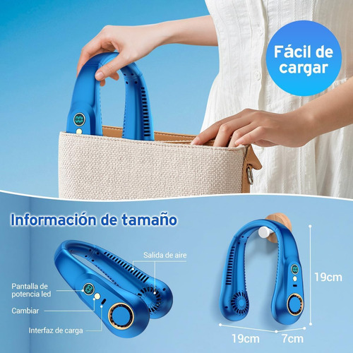 Ventilador Mini De Cuello Portatil Recargable Usb Personal Ventilador Chiquito Ventilador Portatil