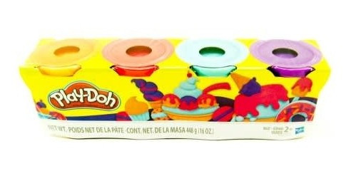 Imagen 1 de 1 de Masa Play Doh-pack 4 Colores Habro