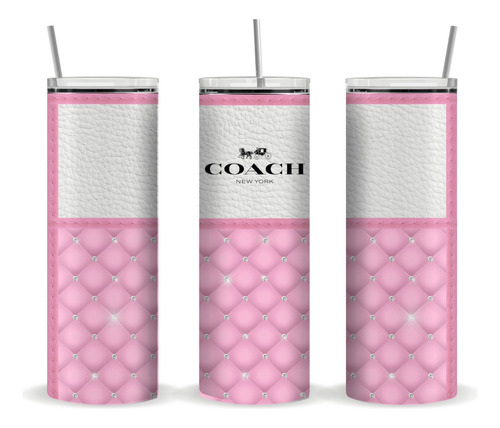 Termo Café Skinny Tumbler Coach Rosa F