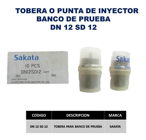 Tobera O Punta De Inyector Para Banco De Prueba Dn 12 Sd 12