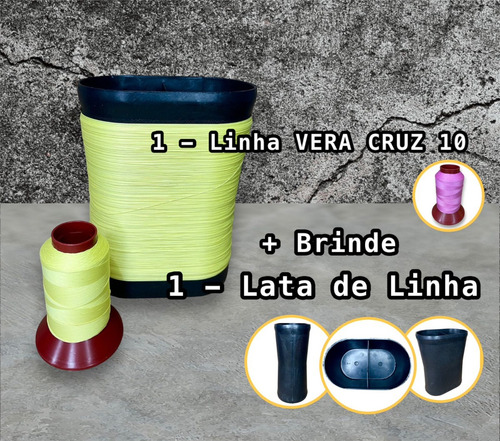 Kit Férias 1 Linha De Pipa Vera Cruz 500 Jardas + Lata