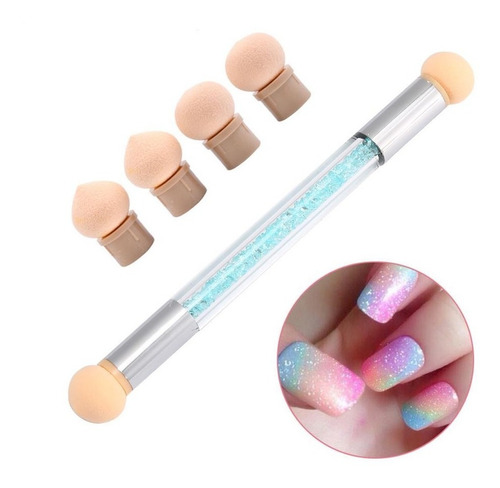 Pincel Esponja Degrade Para Uñas Con 6 Puntas Manicuria