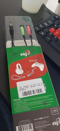 Adaptador De Áudio P3 Para Headset Elg Aavgp3 - Xbox One Ps4