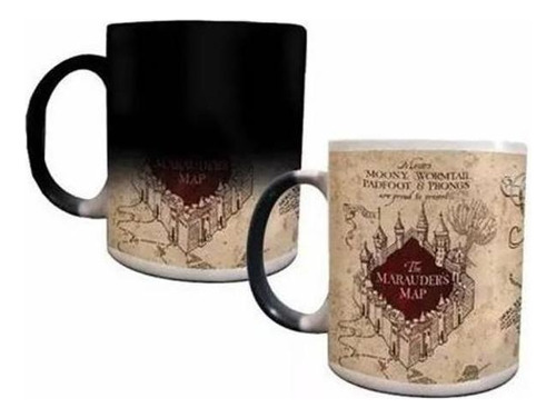 Taza mágica de Harry Potter con el mapa de los Maroto