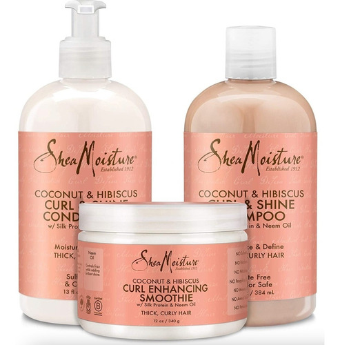 Shea Moisture Set Shampoo Acondicionador Mascarilla