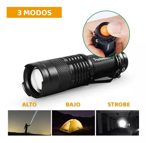 Mini Linterna Tactica Con Zoom Led Cree Xpe R3 5 Modos Jieli