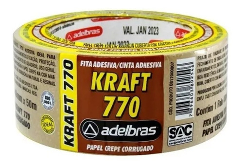 Fita Kraft/fita Marrom Para Caixas 48x50m 1 Rolo