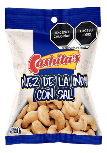 4 Pza Nuez De La India Cashita's Con Sal 50 G