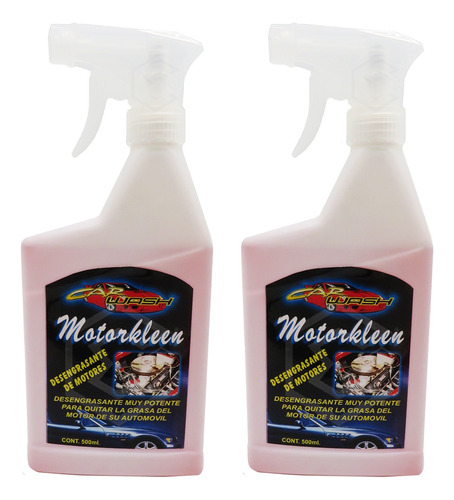 2 Desengrasante De Motor Y Limpiador Potente Car Wash 500ml