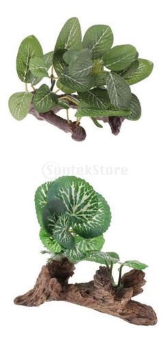 2 Plantas De Hierba De Agua Artificial De Resina Para Tanque