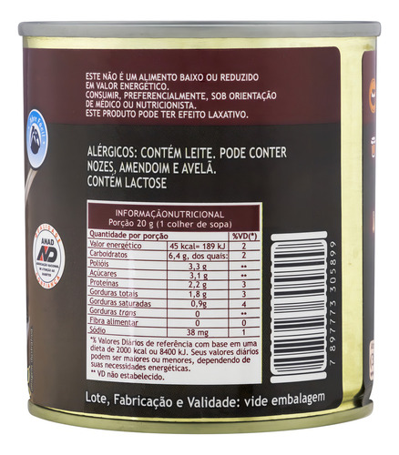 Doce de Leite Pastoso com Cacau Diet Doces São Lourenço Lata 345g