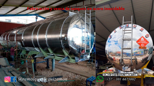 Tanque En Acero Inoxidable, Trailer, Cama Baja, Fabricación