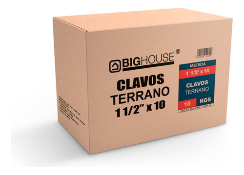 Clavos Terrano 1 1/2 X Caja 10kg Bighouse