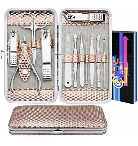 Kit De Manicura Para Cuidado De Uñas, 12 Piezas