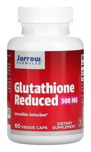 Jarrow Formulas Glutacion Reducida 500mg 60 Caps Glutathione Sabor Sin Sabor