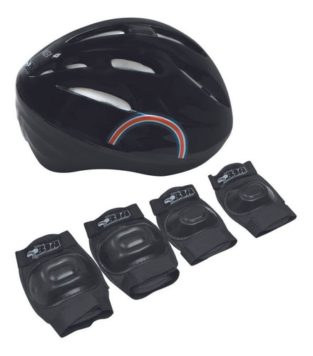 Set De Protección Con Casco Bia Disney Original Negro