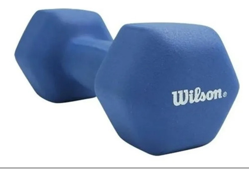 Par De Mancuernas Wilson De 10 Libras Hexagonales Neopreno Azul