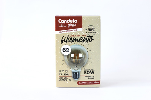 Lampara Led Filamento Globo Candela 6w