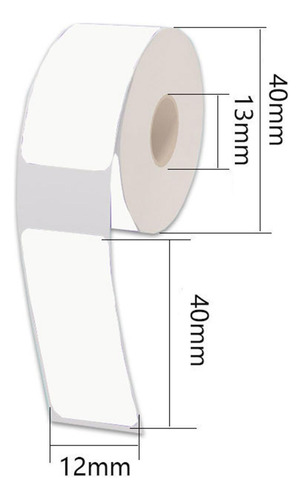 4 Etiquetas Térmicas Blancas Plegadas En De 12 Mm X