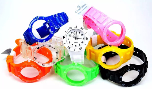 Kit 01 Relógio Infantil Unisex Troca 5 Pulseiras