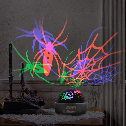 Proyector De Luces Imágenes De Halloween De Coloridas Arañas