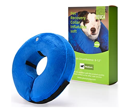 Yeuca Inflable Cono Para Perros Y Gato Suave Mascota Jxhpv