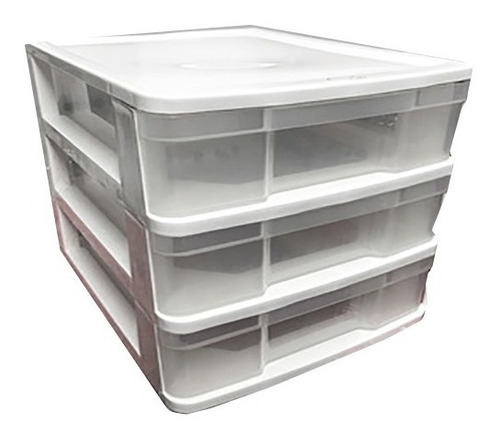 Bandeja Plastica Organizador Papel Apilable Oficina 3 Cajon