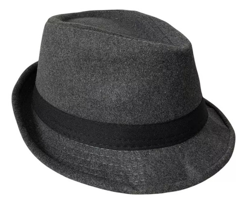 Sombrero Fedora Tango Gardelito Chambergo Fieltro 24045 Gris 57-59 Unico 24045