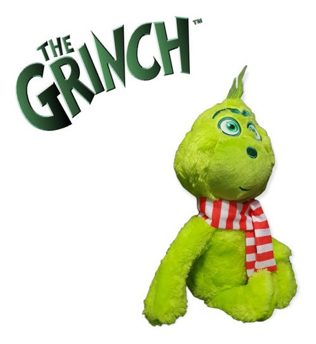 Pelúcia O Grinch Com Cachecol Desenho De Natal